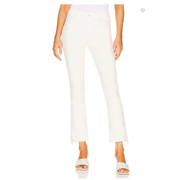 Mother The Insider Crop Step Fray in Cream Puffs Size 25 - Picture 1 of 12